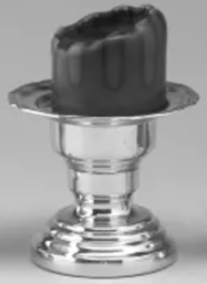 Pewter 4 1/2" Height Chippendale Style Pillar Candleholder