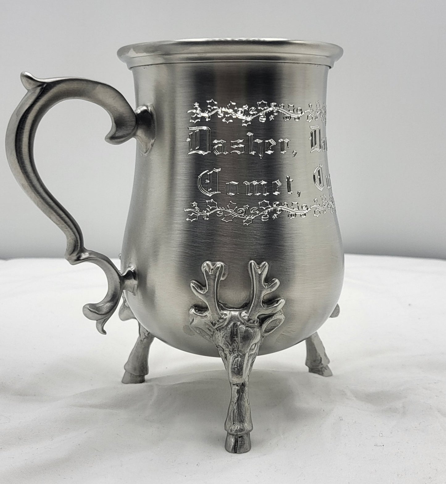 Pewter Judy the Elf Hot Cocoa Reindeer Mug