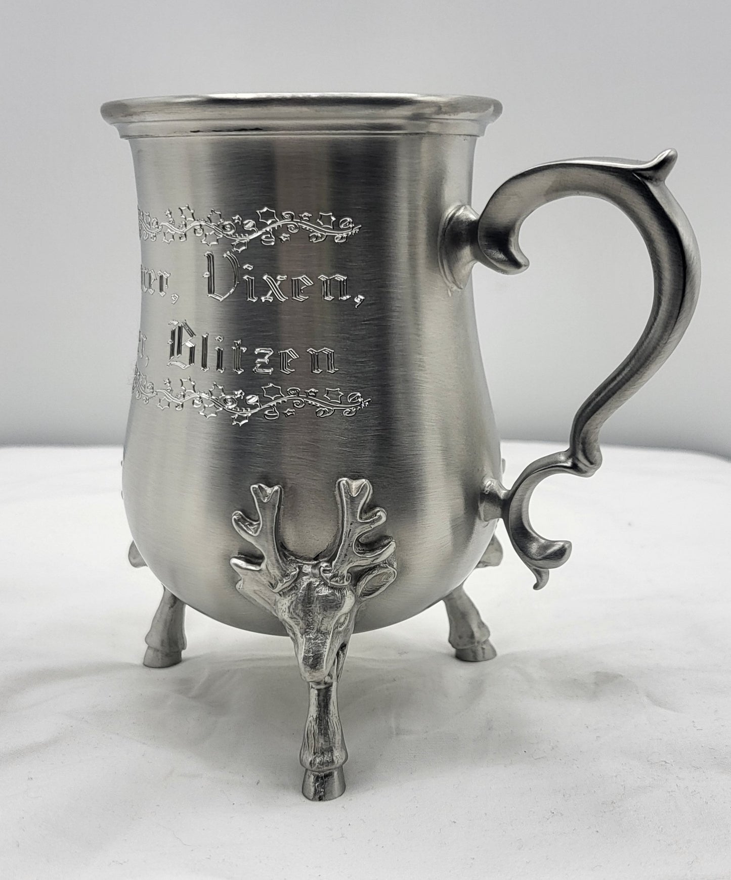 Pewter Judy the Elf Hot Cocoa Reindeer Mug