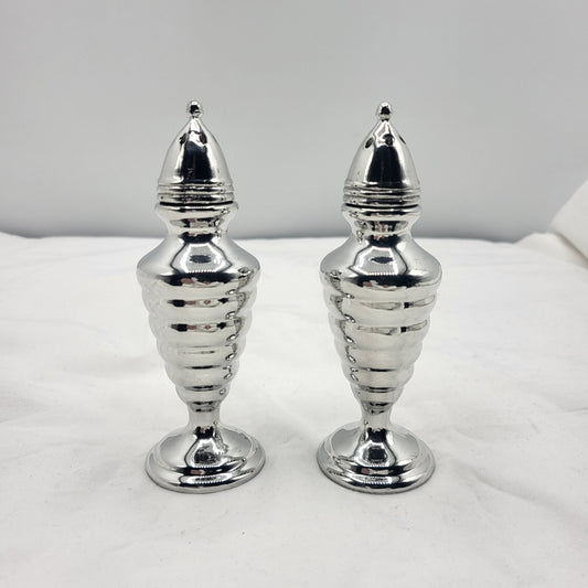 Pewter 4" Height Beehive Salt & Pepper Shakers