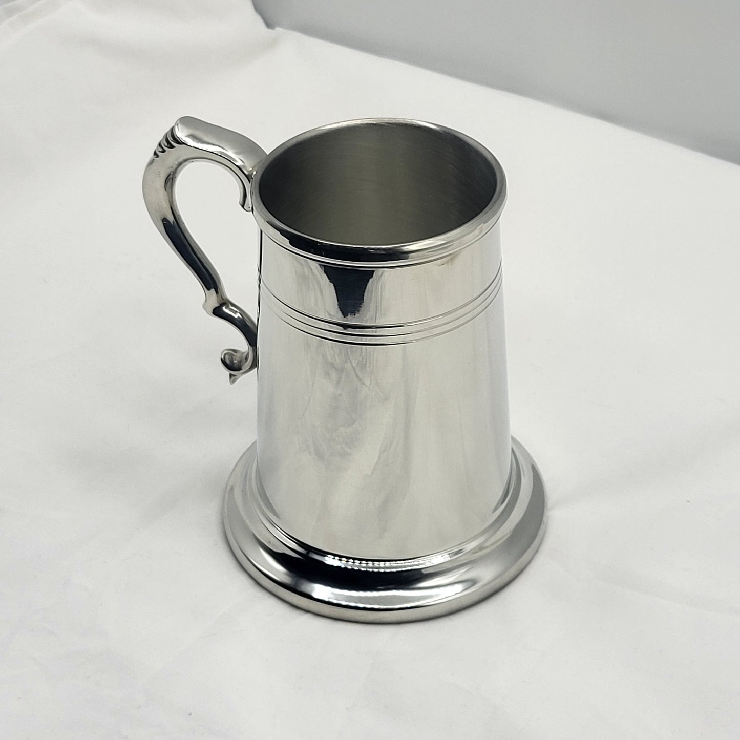 Pewter 16 Oz. Tankard w/Glass Bottom