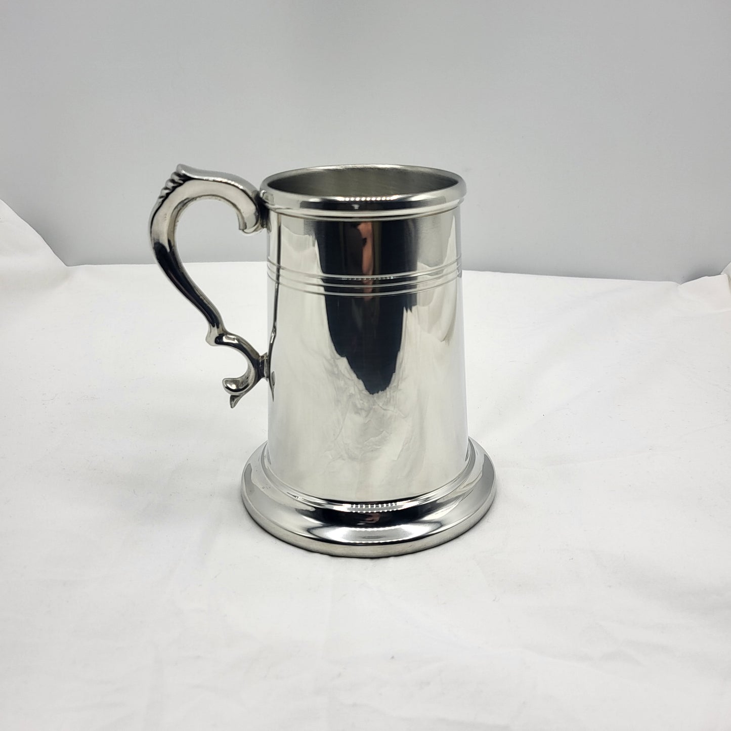 Pewter 16 Oz. Tankard w/Glass Bottom