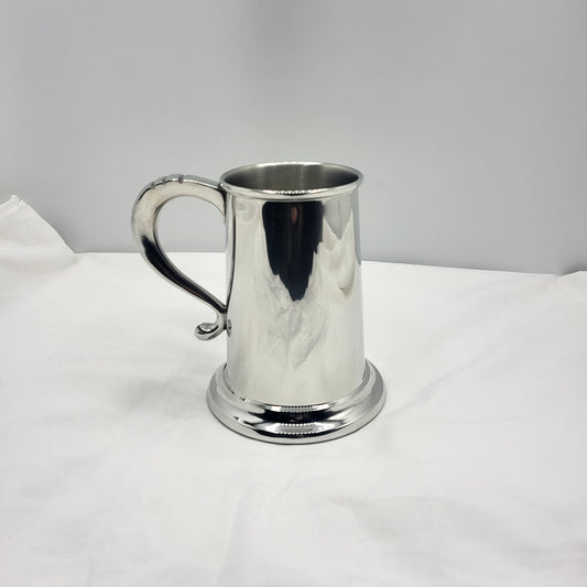 Pewter 16 Oz. Tankard w/Glass Bottom