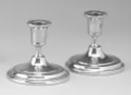 Pewter 3" Height Low Console Candleholders (Pair)