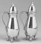 Pewter 4 1/2" Height Salt & Pepper Shakers