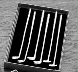 Pewter Set of 6 Pewter Golf Stirrers