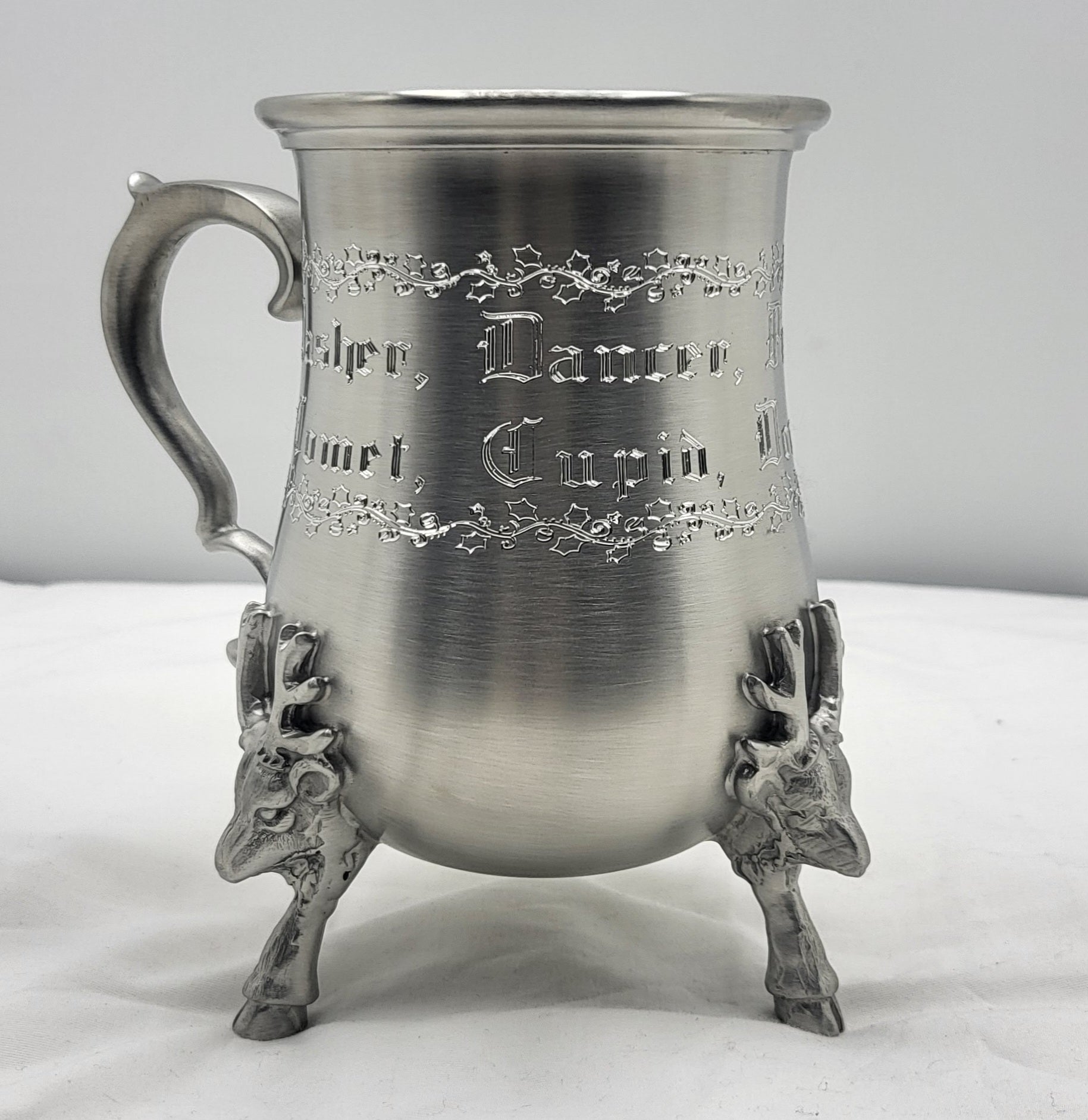 Pewter Judy The Elf Hot Cocoa Reindeer Mug Boardman Silversmiths Inc 