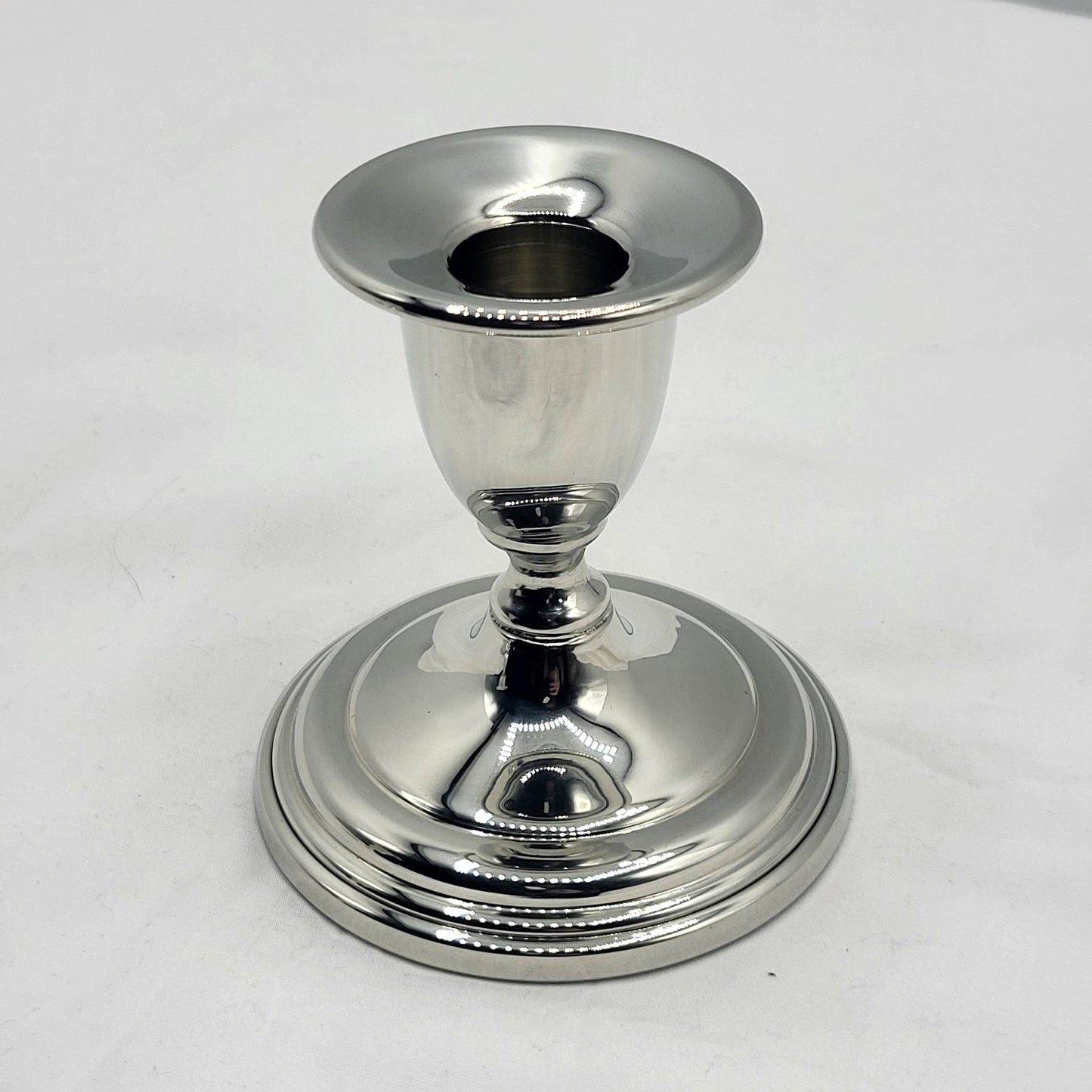 Pewter 3 1/2" Height Low Console Candleholders (Pair)