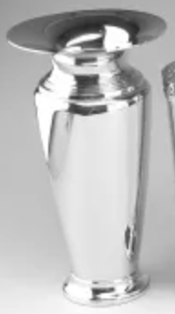 Pewter 12" Height Flared Lip Vase