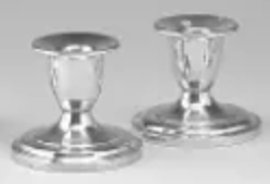 Pewter 3" Height Low Console Candleholders (Pair)