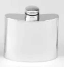 Pewter 3 3/4" Height 7 Oz. Flask w/Beaded Top