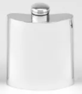Sterling 4 1/2" Height 8 Oz. Flask w/Beaded Top